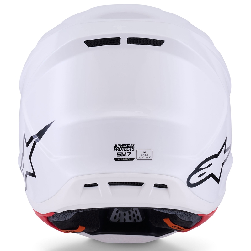 Motokrosová helma Alpinestars SM7 Solid bílá