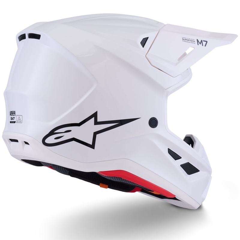 Motokrosová helma Alpinestars SM7 Solid bílá
