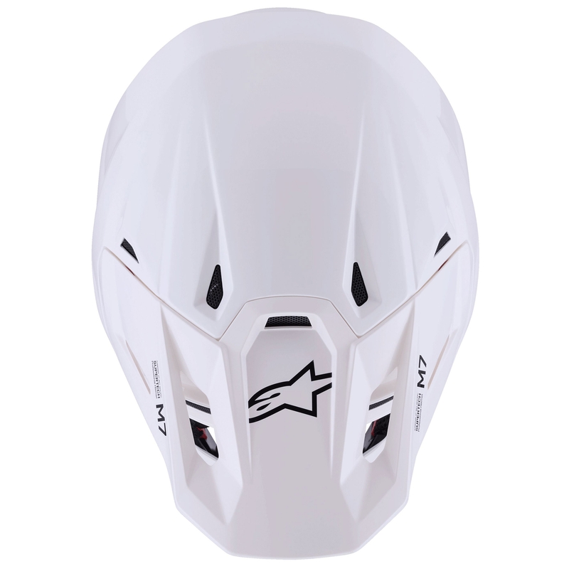 Motokrosová helma Alpinestars SM7 Solid bílá
