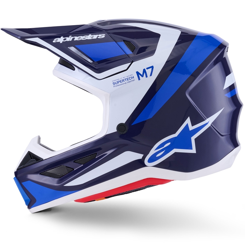 Motokrosová helma Alpinestars SM7 Rise modro-bílá