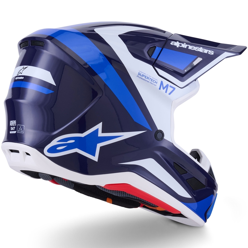 Motokrosová helma Alpinestars SM7 Rise modro-bílá
