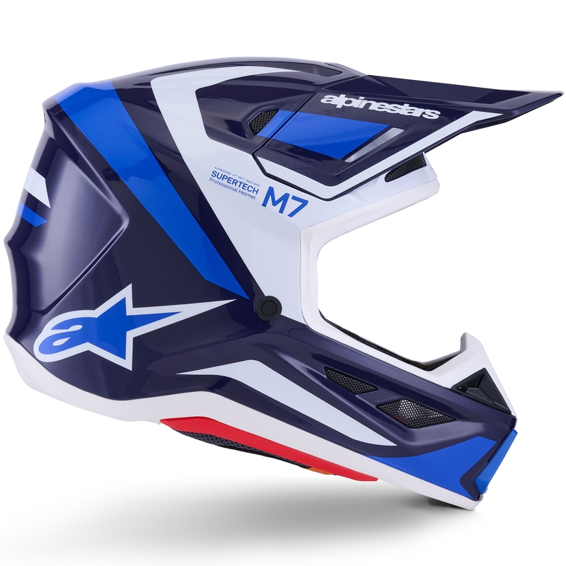 Motokrosová helma Alpinestars SM7 Rise modro-bílá