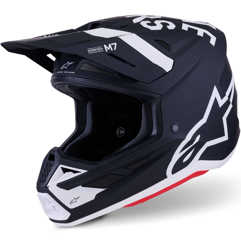 Motokrosová helma Alpinestars SM7 Dasher matná černo-bílá