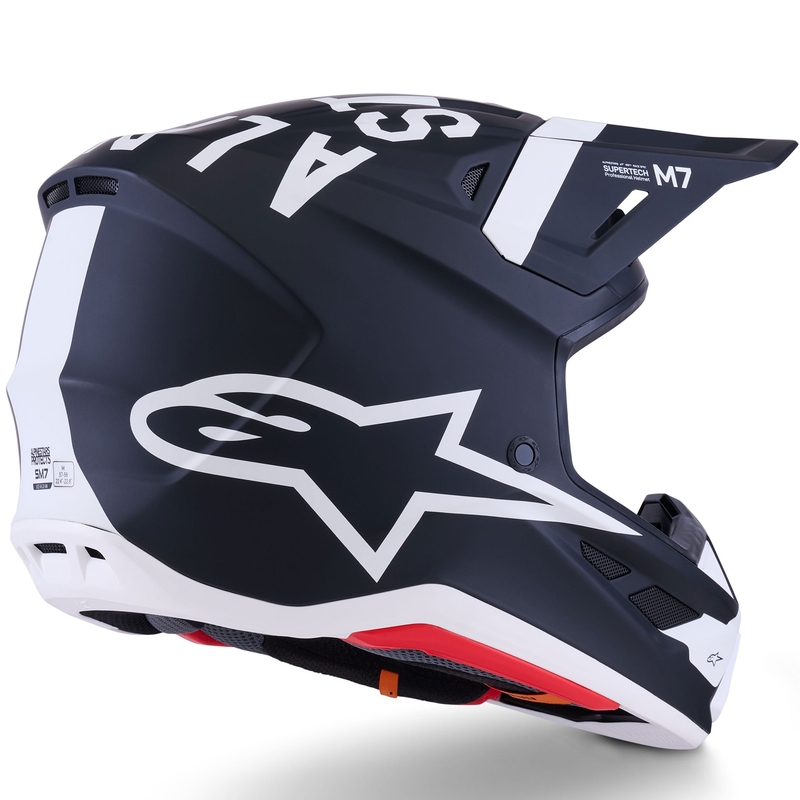 Motokrosová helma Alpinestars SM7 Dasher matná černo-bílá