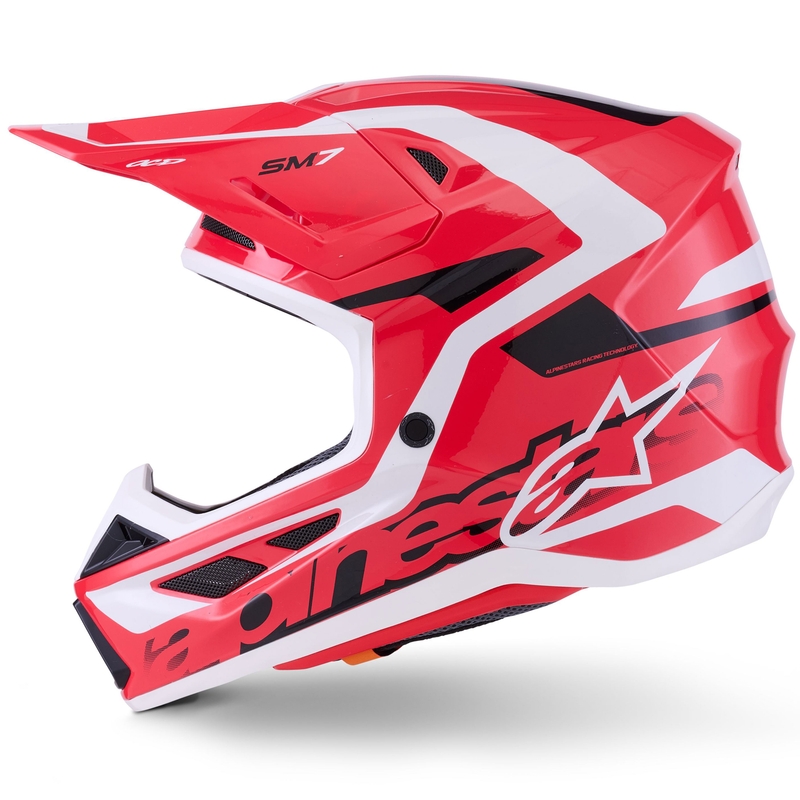 Motokrosová helma Alpinestars SM7 Deed červeno-černo-bílá