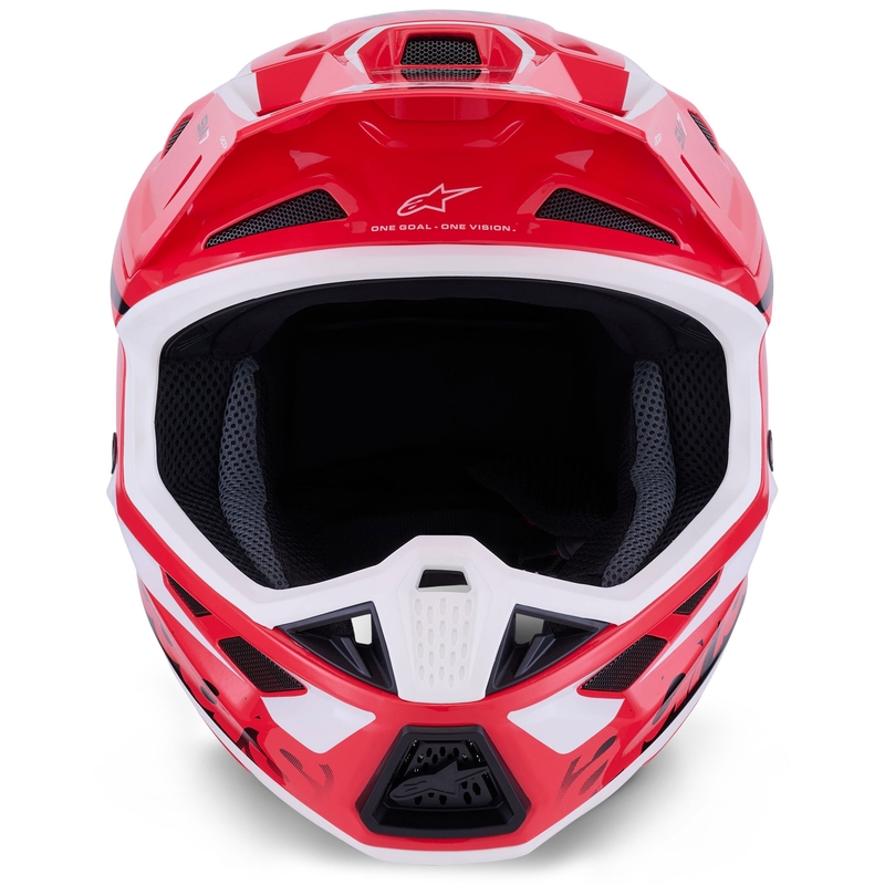 Motokrosová helma Alpinestars SM7 Deed červeno-černo-bílá