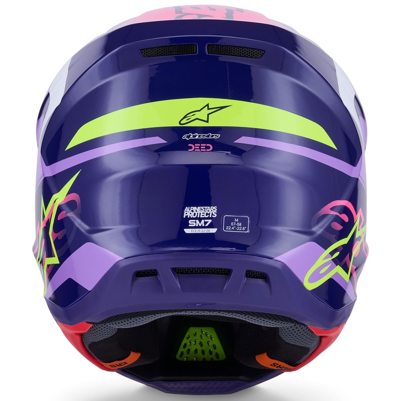 Motokrosová helma Alpinestars SM7 Deed fialovo-růžovo-bílo-fluo žlutá