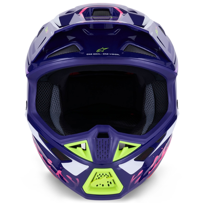 Motokrosová helma Alpinestars SM7 Deed fialovo-růžovo-bílo-fluo žlutá