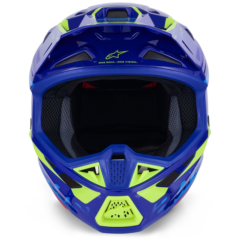 Motokrosová helma Alpinestars SM7 Deed modro-fluo žlutá