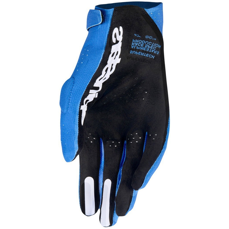 Motokrosové rukavice Alpinestars Supertech MX modro-bílo-černé