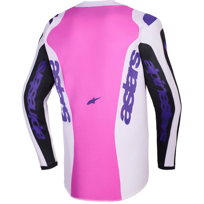 Motokrosový dres Alpinestars Fluid Grid černo-světle šedo-fialový