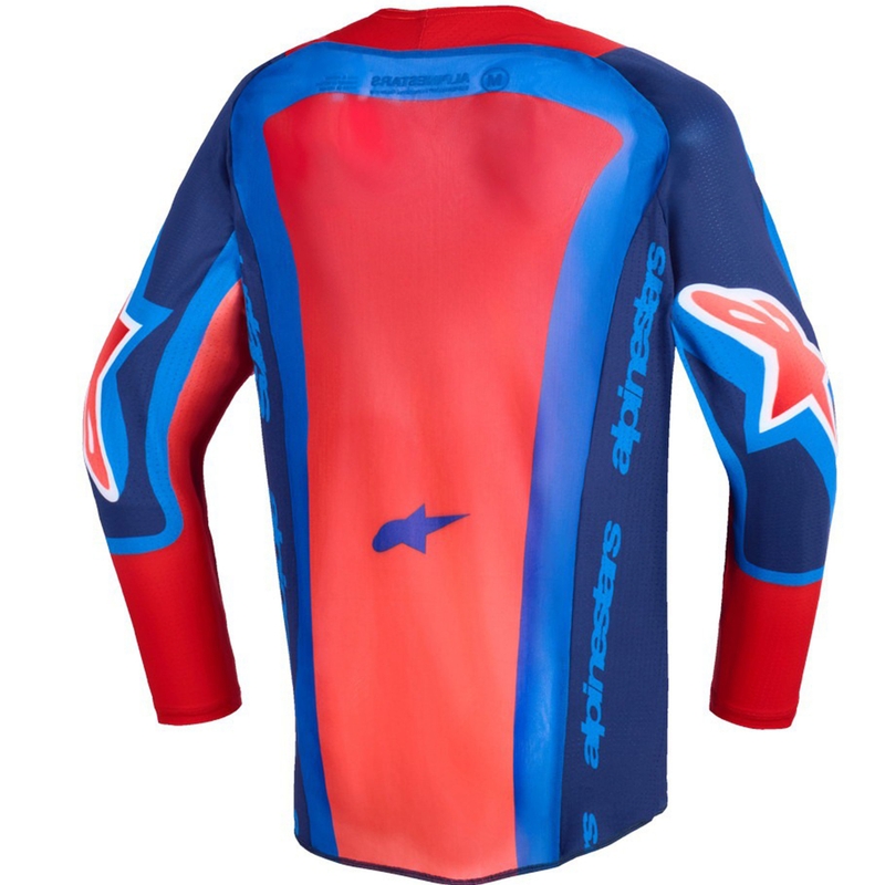 Dětský motokrosový dres Alpinestars Supertech Vista Youth tmavě modro-korálovo-kobaltový