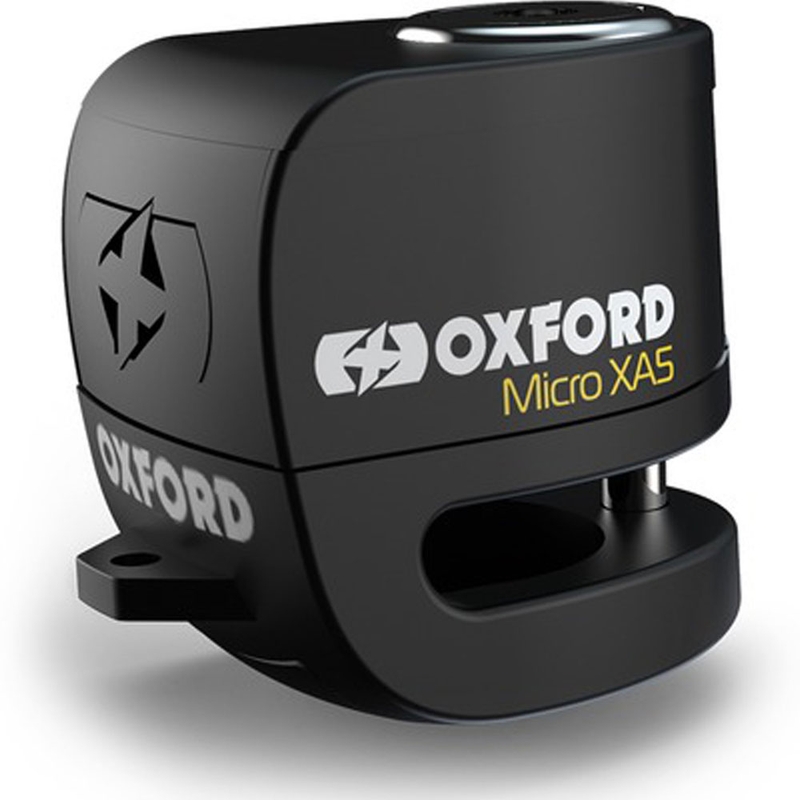 Zámek kotoučové brzdy Oxford Micro XA5 s integrovaným alarmem černý