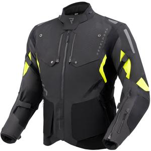Bunda na motorku Rebelhorn Hiker IV černo-antracitovo-fluo žlutá