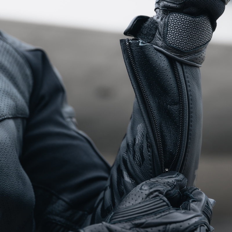 Kožená bunda na motorku Rebelhorn Vandal černá