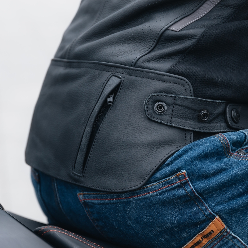 Kožená bunda na motorku Rebelhorn Vandal černá