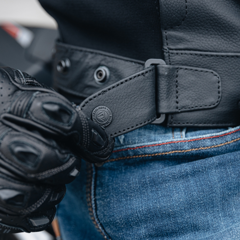 Kožená bunda na motorku Rebelhorn Vandal černá