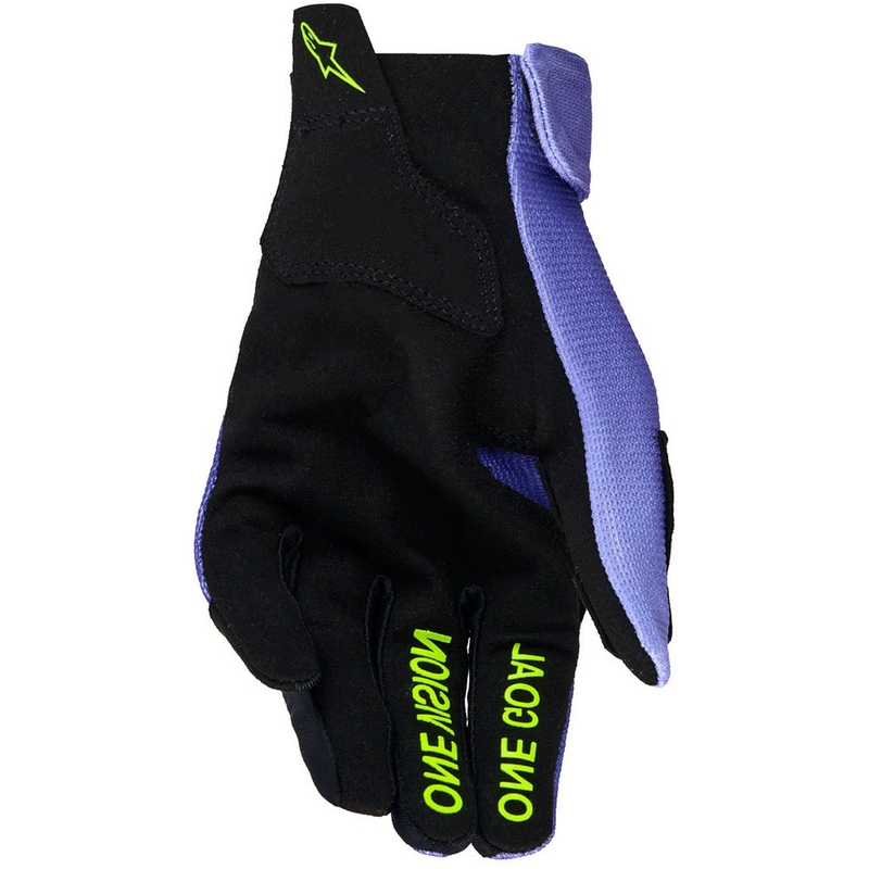 Dětské motokrosové rukavice Alpinestars Radar Youth fialovo-fluo žluté