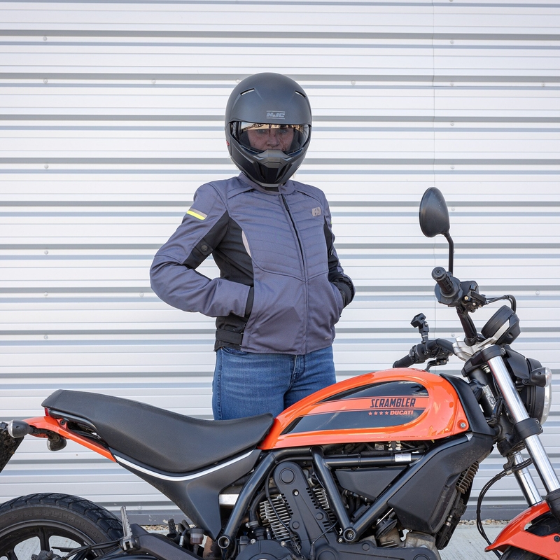 Dámská bunda na motorku OXFORD VALENCIA 2D 3.0 černo-šedá