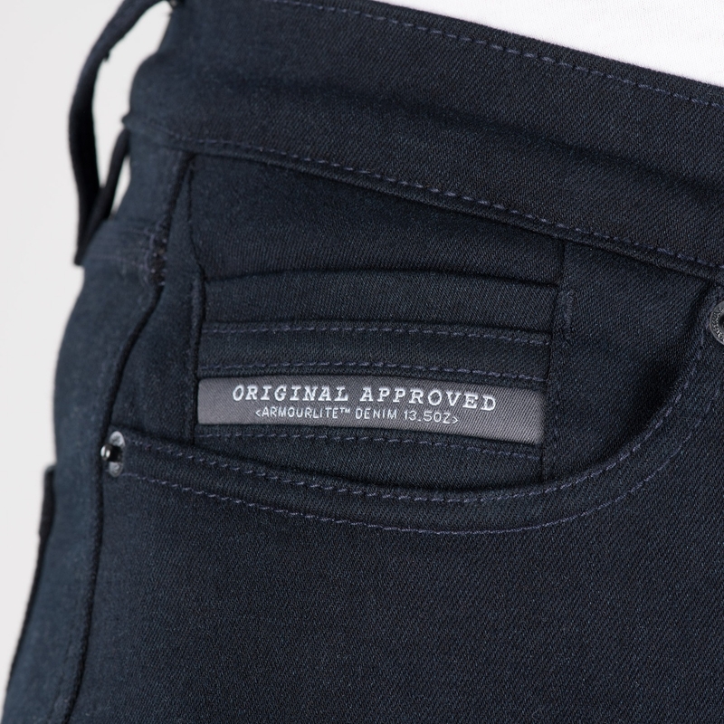Džíny na motorku OXFORD ORIGINAL APPROVED SUPER STRETCH JEANS AA SLIM FIT modré indigo
