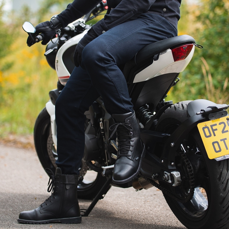 Džíny na motorku OXFORD ORIGINAL APPROVED SUPER STRETCH JEANS AA SLIM FIT modré indigo