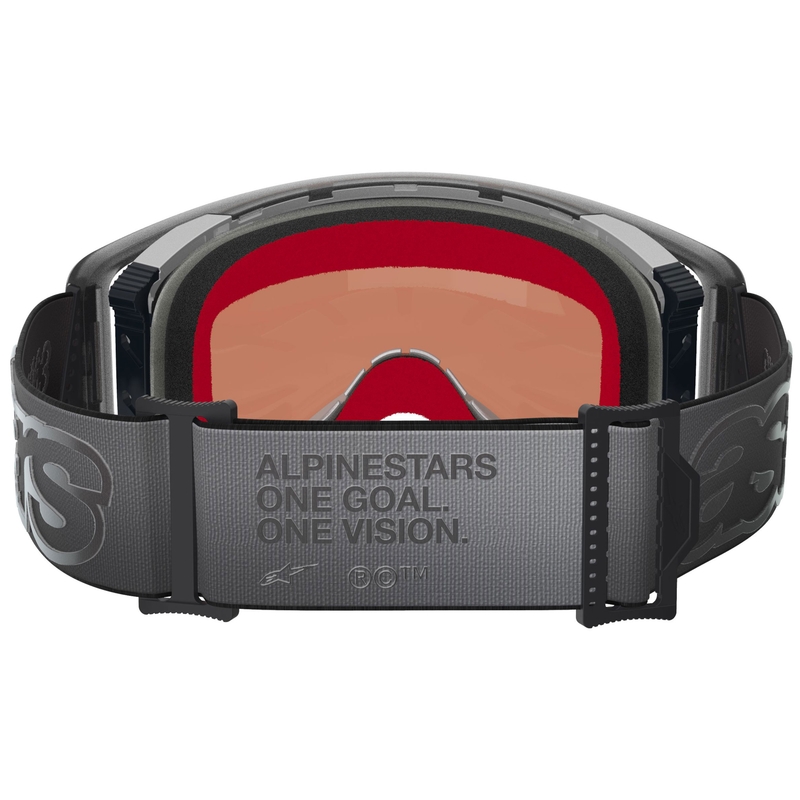 Motokrosové brýle Alpinestars Supertech Vision Vista černé se zrcadlovým zlatým zorníkem