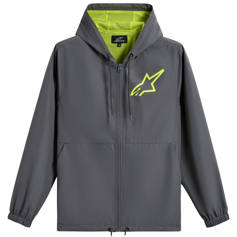 Bunda Alpinestars Speeder Chromium Windbreaker šedo-fluo žlutá