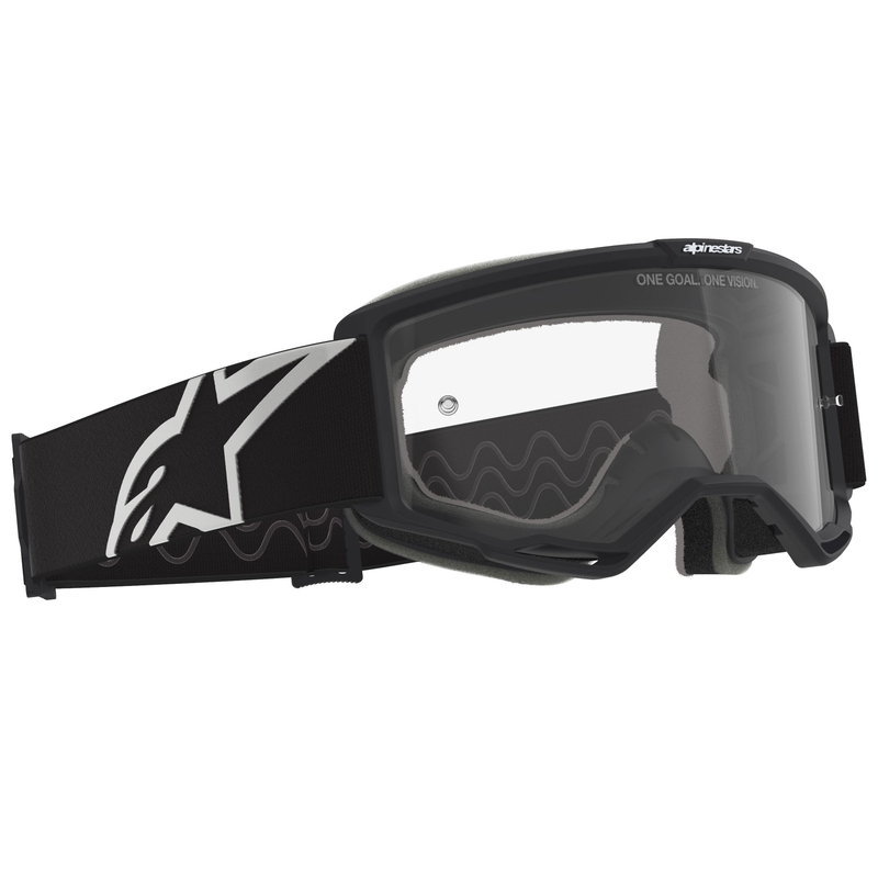 Motokrosové brýle Alpinestars Vision OTG černo-bílé s čirým zorníkem