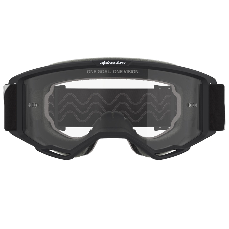 Motokrosové brýle Alpinestars Vision OTG černo-bílé s čirým zorníkem