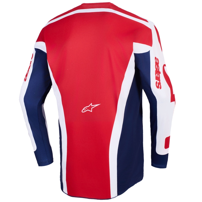 Motokrosový dres Alpinestars Racer Riway bílo-modro-červený