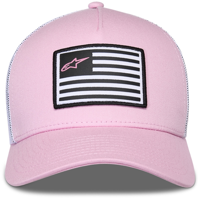 Kšiltovka Alpinestars Flag Snap Hat růžovo-bílá