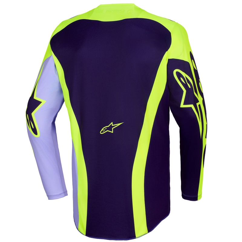 Motokrosový dres Alpinestars Racer Portl fialovo-fluo žlutý