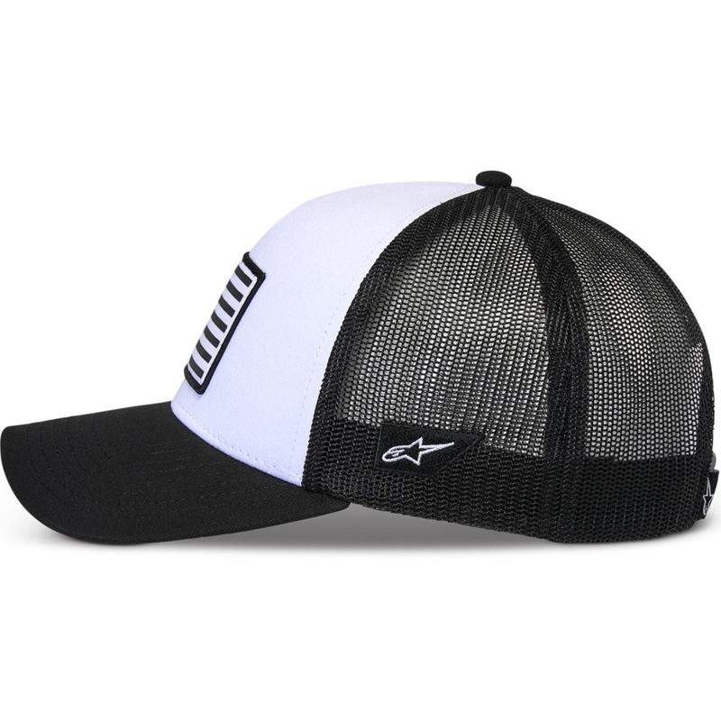 Kšiltovka Alpinestars Flag Snap Hat bílo-černá