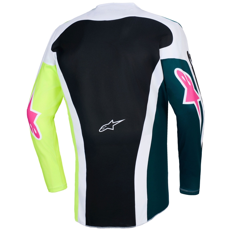 Motokrosový dres Alpinestars Racer Portl zeleno-bílo-černý