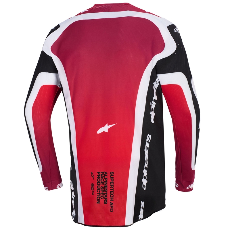 Motokrosový dres Alpinestars Supertech Pro AFD Vista černo-červeno-bílý