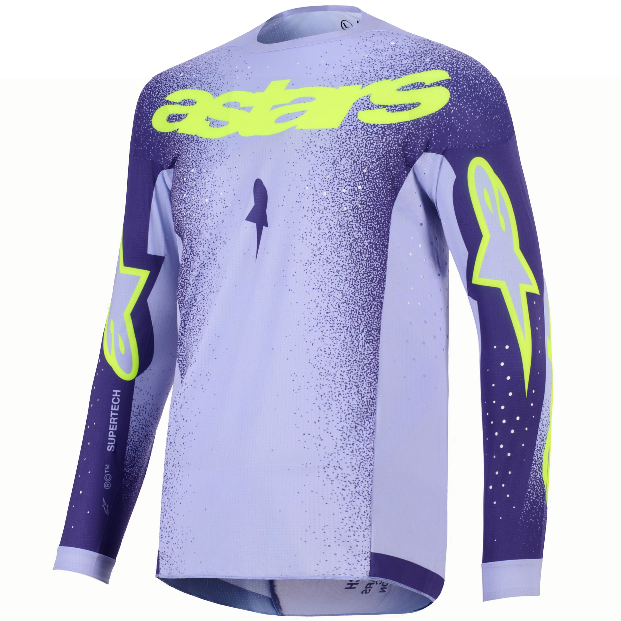 Motokrosový dres Alpinestars Supertech Scenz fialovo-fluo žlutý Velikost: S