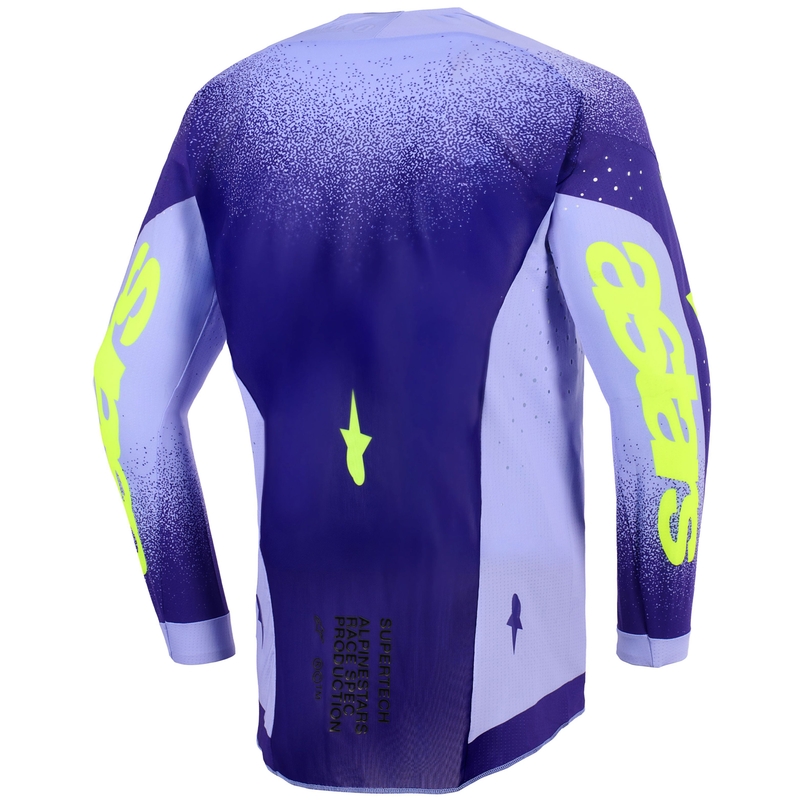 Motokrosový dres Alpinestars Supertech Scenz fialovo-fluo žlutý