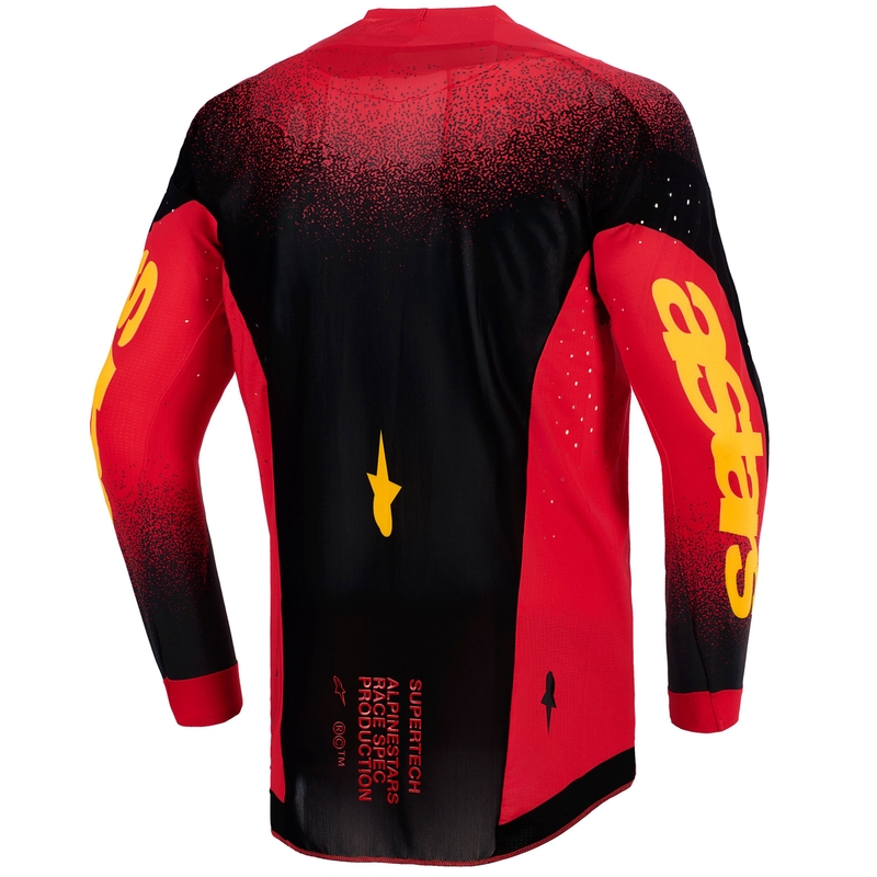 Motokrosový dres Alpinestars Supertech Scenz červeno-černo-žlutý