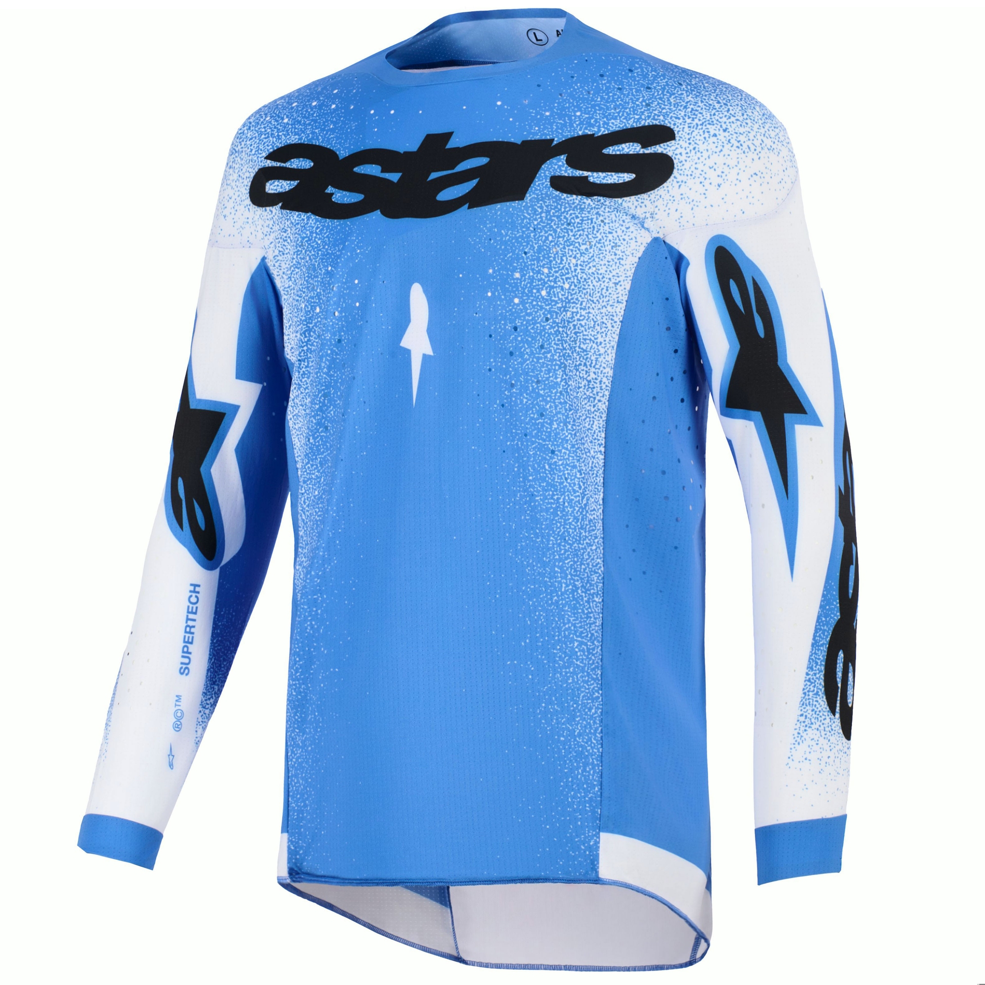 Motokrosový dres Alpinestars Supertech Scenz modro-bílý Velikost: S