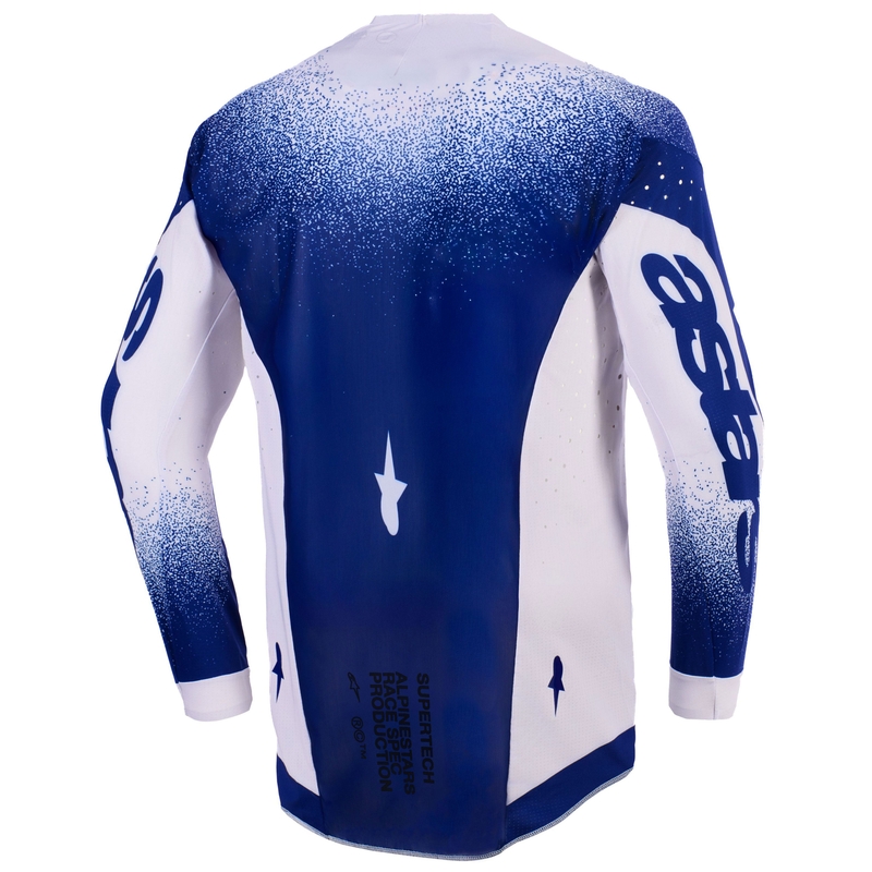 Motokrosový dres Alpinestars Supertech Scenz světle šedo-tmavě modrý