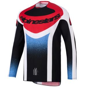 Motokrosový dres Alpinestars Techstar Knif černo-bílo-modro-červený