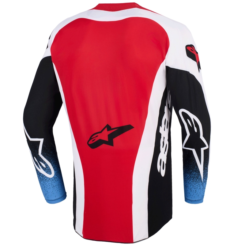 Motokrosový dres Alpinestars Techstar Knif černo-bílo-modro-červený