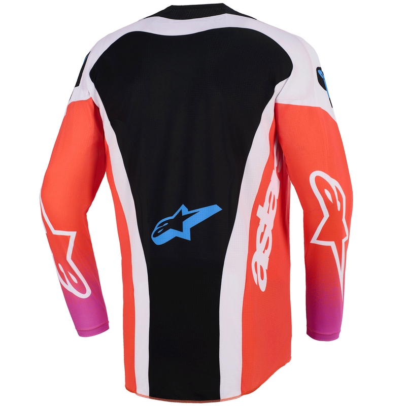 Motokrosový dres Alpinestars Techstar Knif světle šedo-fluo oranžovo-černý