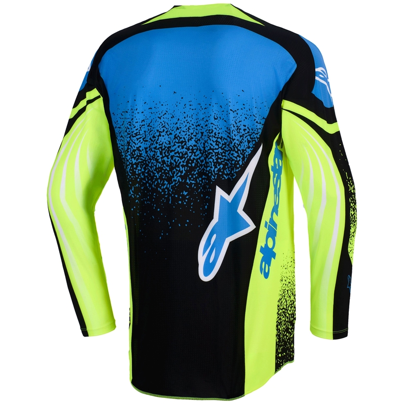 Motokrosový dres Alpinestars Techstar Nomur tmavě modro-fluo žluto-modrý