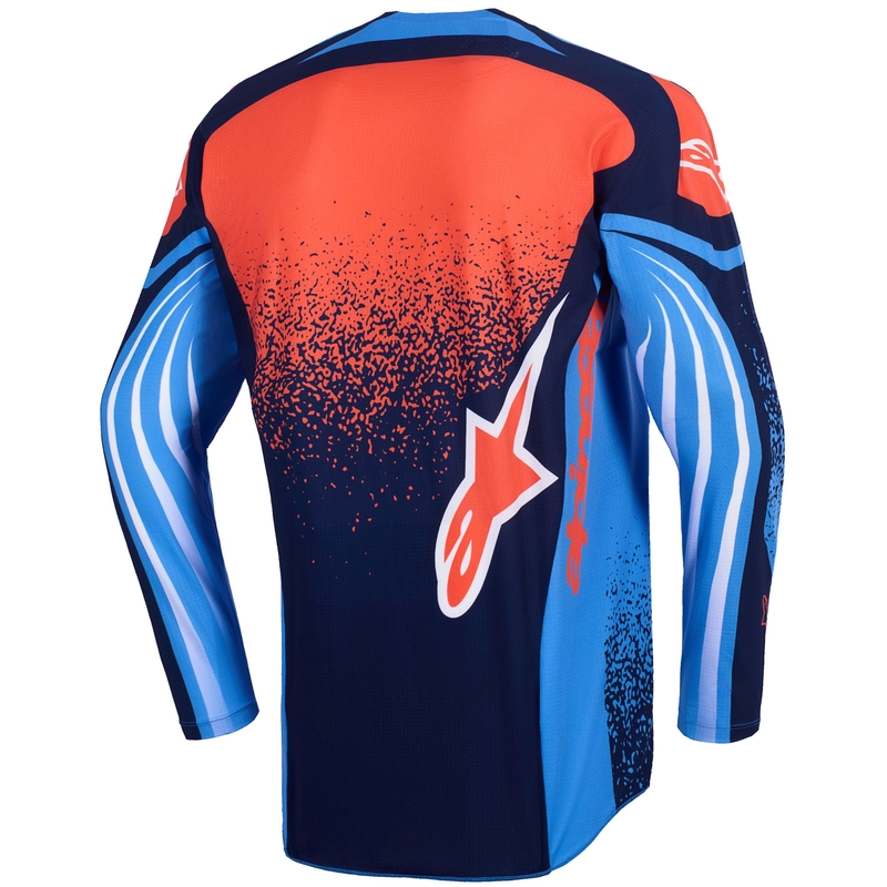 Motokrosový dres Alpinestars Techstar Nomur tmavě modro-oranžovo-modrý