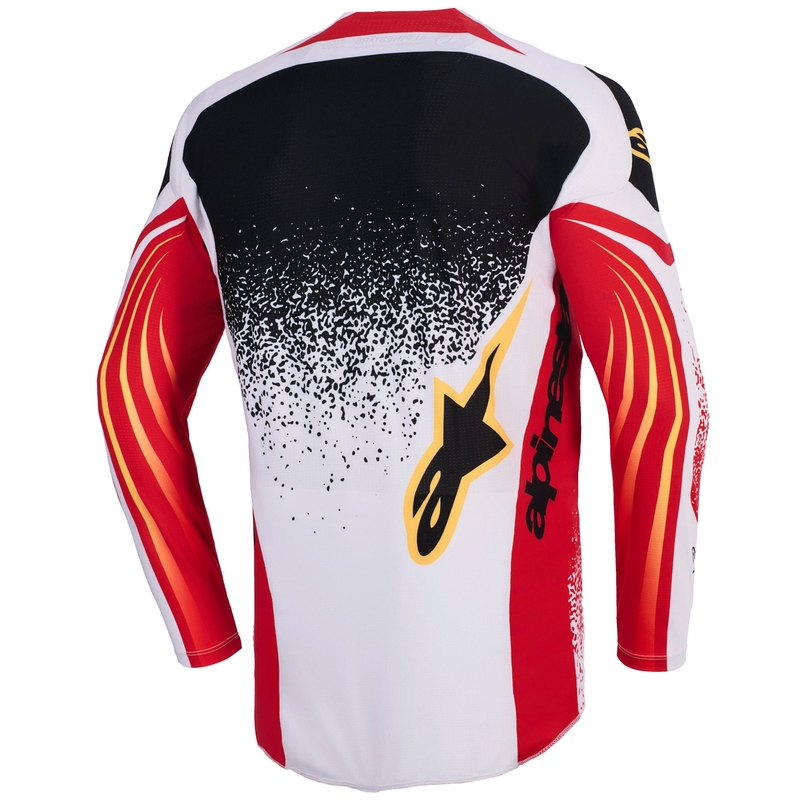 Motokrosový dres Alpinestars Techstar Nomur světle šedo-červeno-černo-žlutý