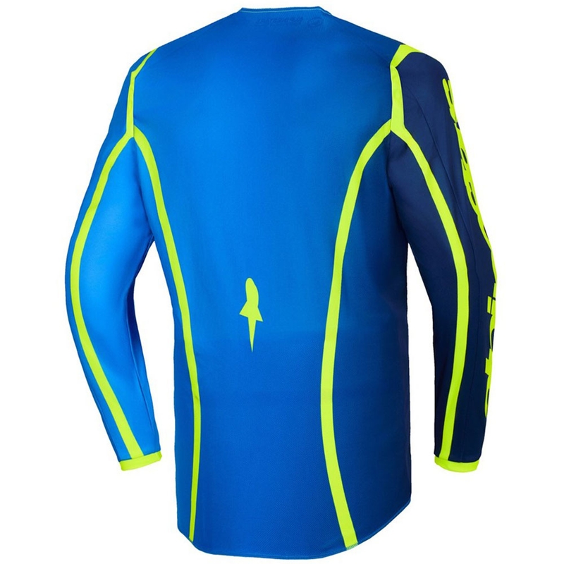 Motokrosový dres Alpinestars Fluid Apex modro-fluo žlutý
