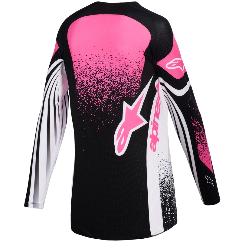 Dámský motokrosový dres Alpinestars Stella Techstar Nomur černo-bílo-růžový