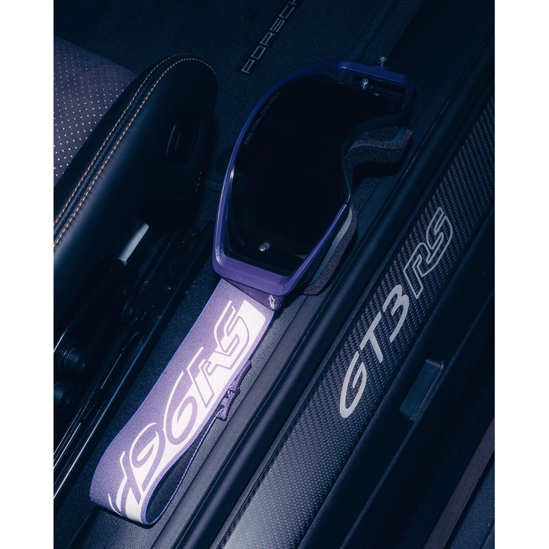 Motokrosové brýle Alpinestars Supertech Vision Hunta96 XXV fialovo-bílé se zrcadlově stříbrným plexi