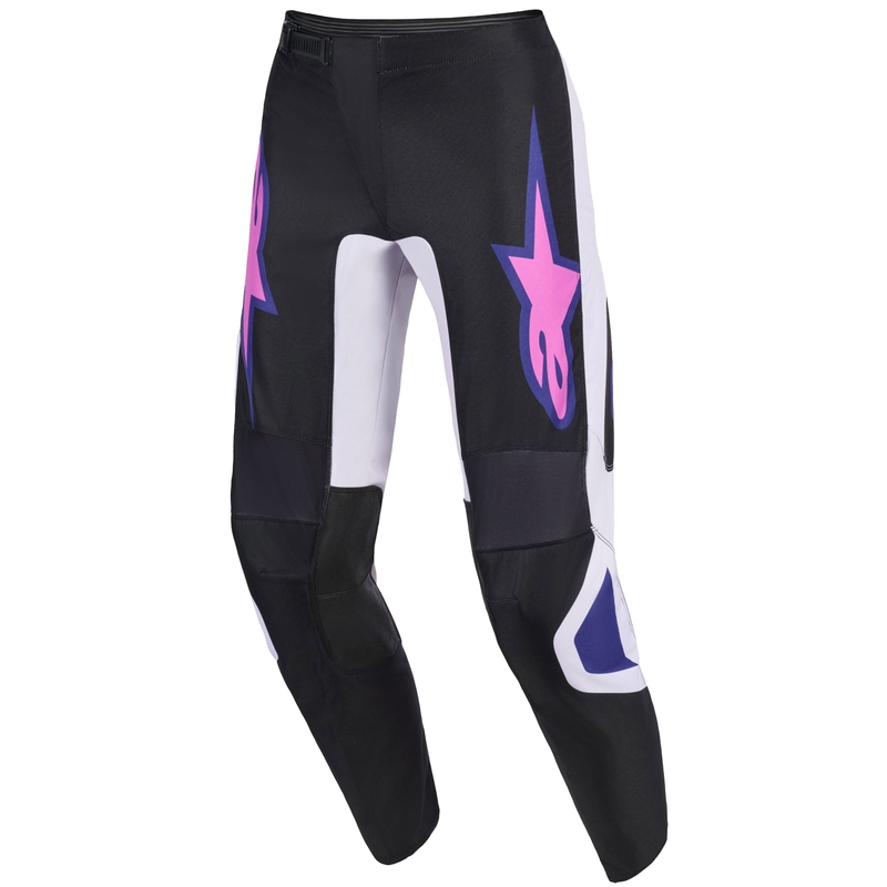 Motokrosové kalhoty Alpinestars Fluid Grid černo-světle šedo-fialové